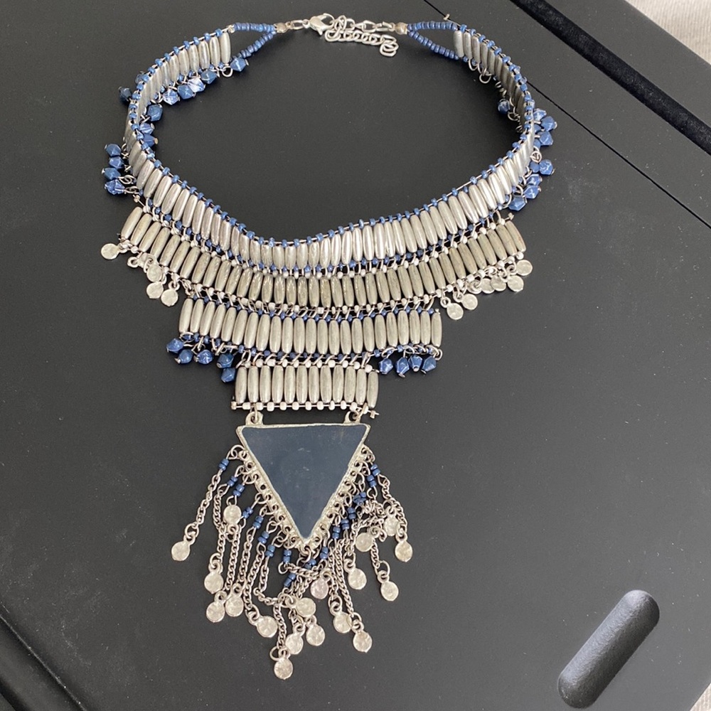 BP Navy and Silver Necklace